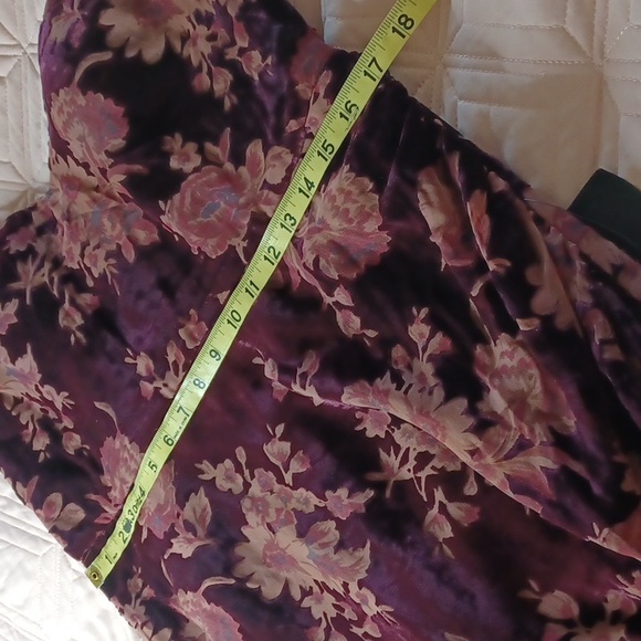 Lulu's Red Wine Floral Burnout Velvet Stapless Maxi Dress - Picture 6 of 12